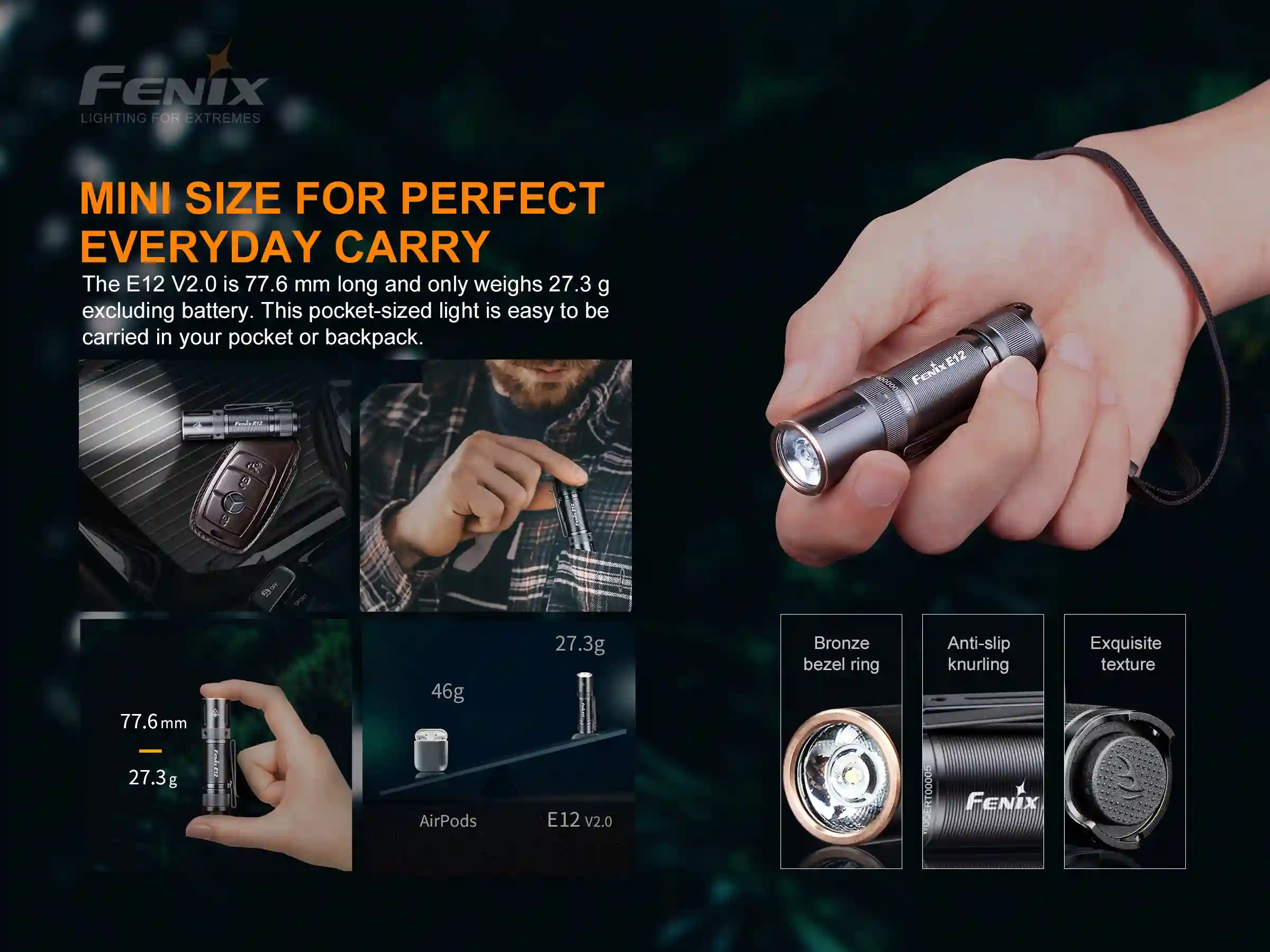 Fenix E12 V2.0 LED Taschenlampe AKTION
