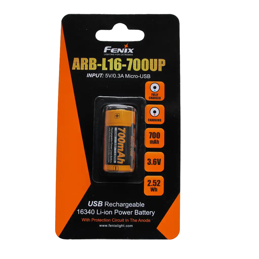 Fenix ARB-L16-700 UP geschützter LiIon Akku 16340 RC123A AKTION