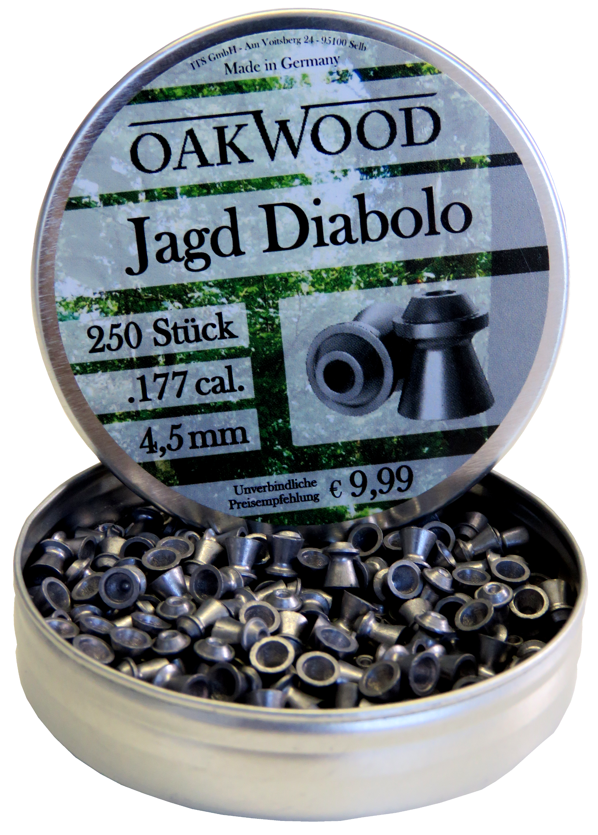 OAKWOOD Diabolos Jagd Hohlspitz 4,5 mm