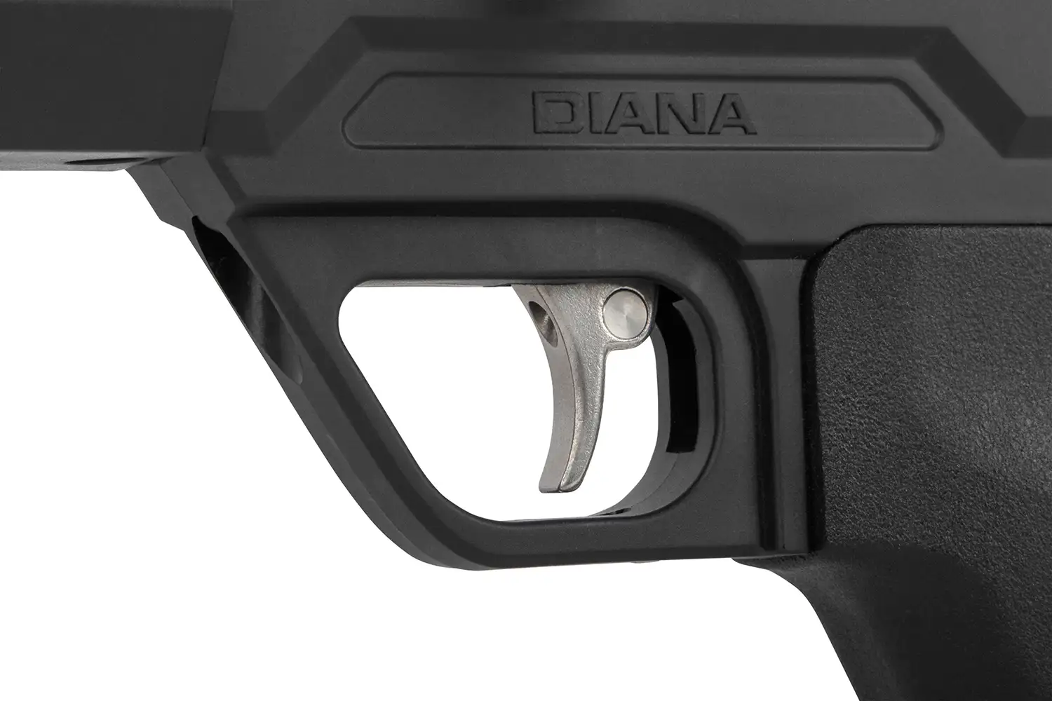 Diana Bandit Tactical Gewehr in schwarz mit Schalldämpfer und Leuchtpunktvisier