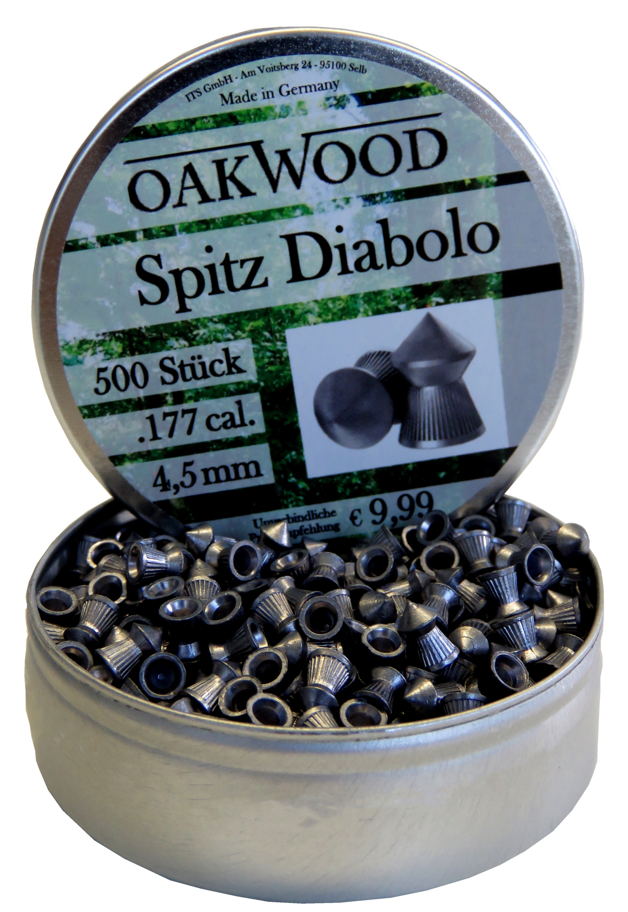 Diabolo-Spitz-4-5 Oakwood Spitz Diabolos 4,5 mm