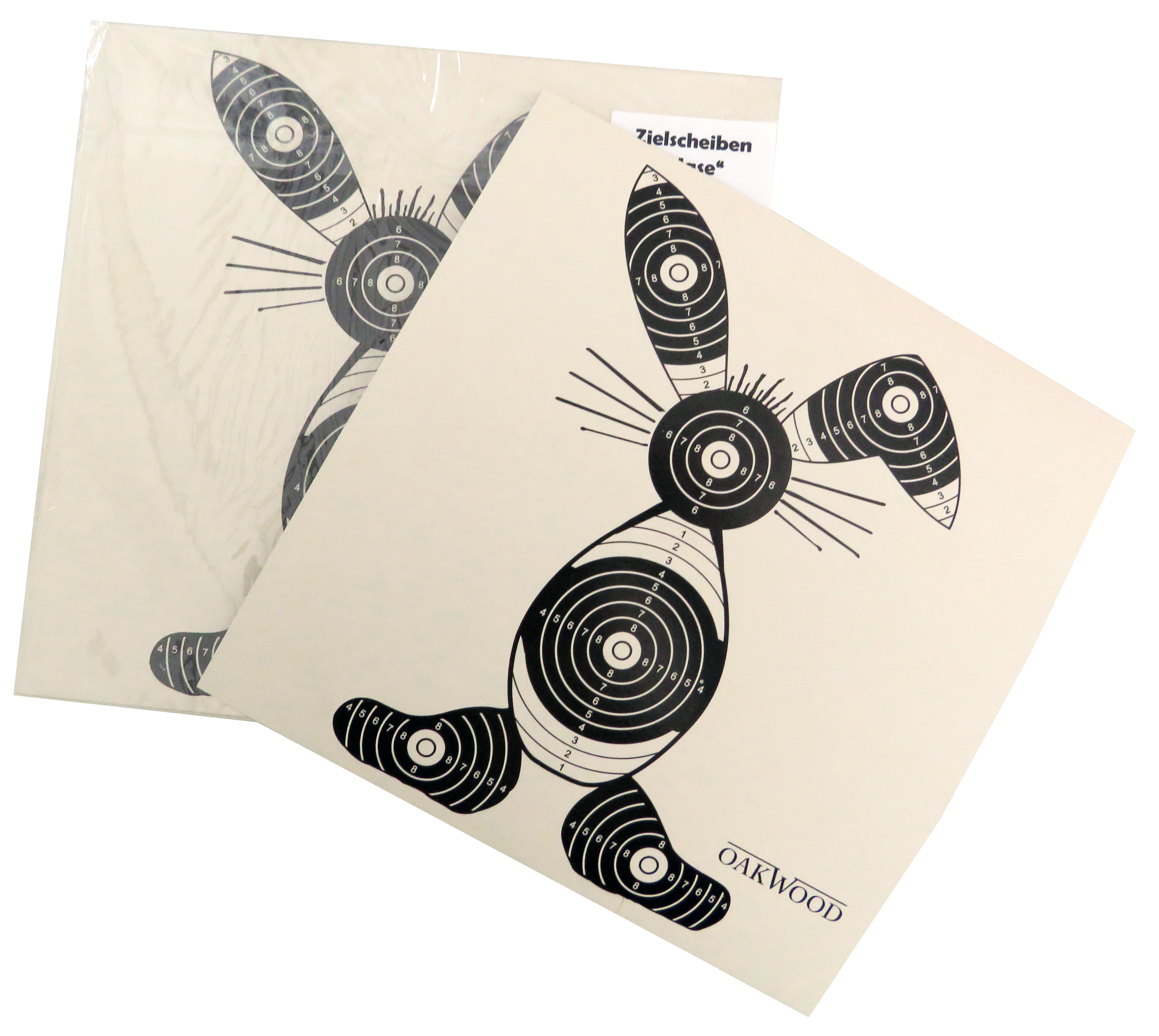 Hase-17x17 OAKWOOD Zielscheiben Hase 17x17 cm für Luftpistole und Luftgewehr
