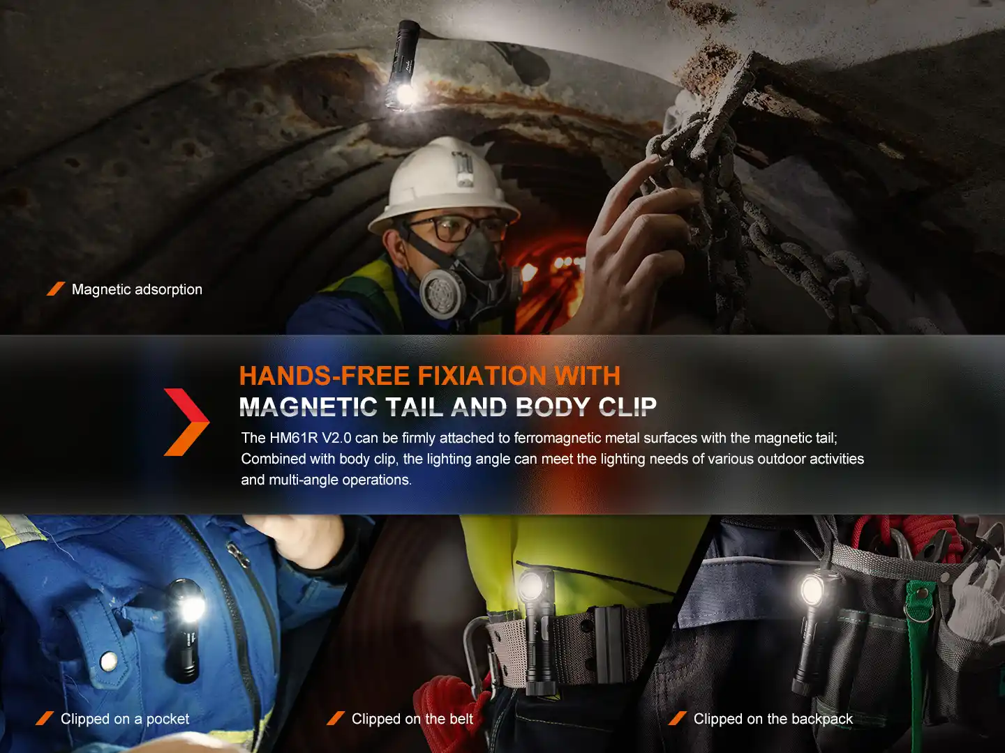 Fenix HM61R V2.0 LED Stirnlampe