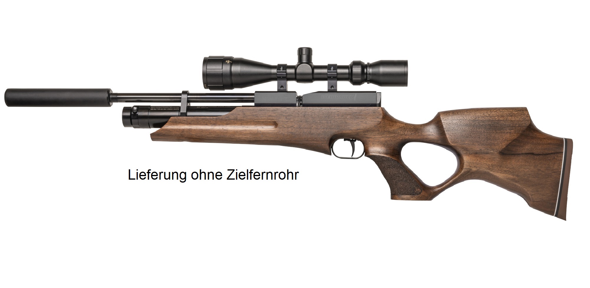 Weihrauch HW 100 TK Pressluftgewehr 4,5 mm Schalldämpfer