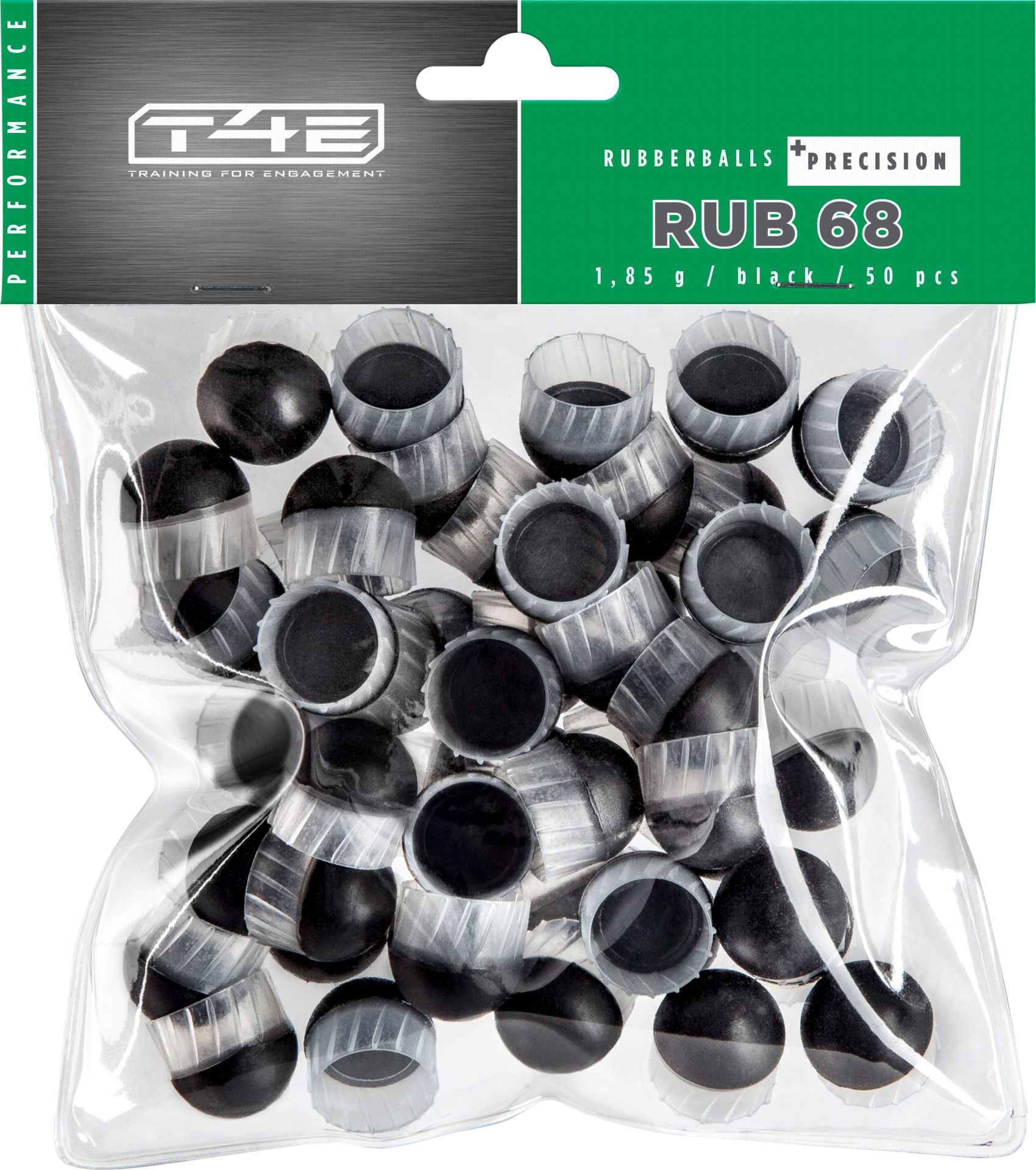 T4E Performance RUB 68 Prec Rubberballs Kaliber .68