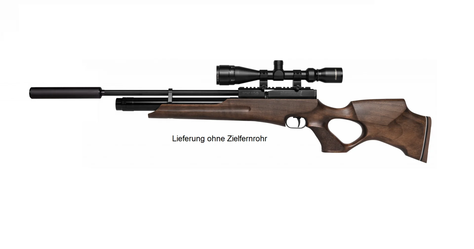 Weihrauch HW 100 T Pressluftgewehr 5,5 mm Schalldämpfer