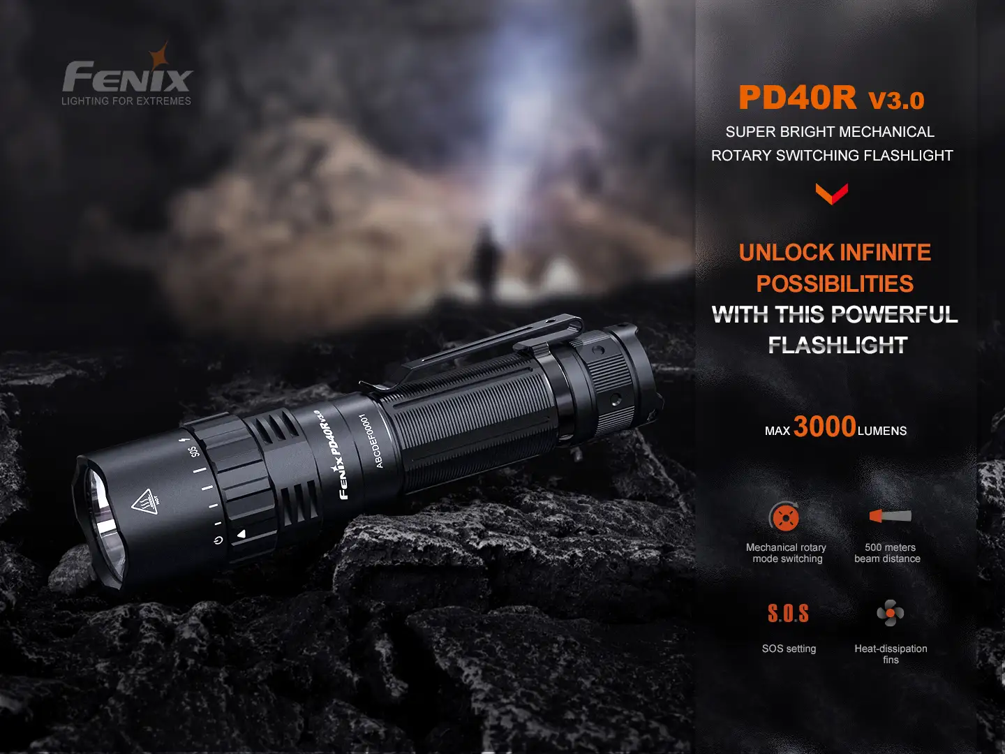 Fenix PD40R V3.0 LED Taschenlampe