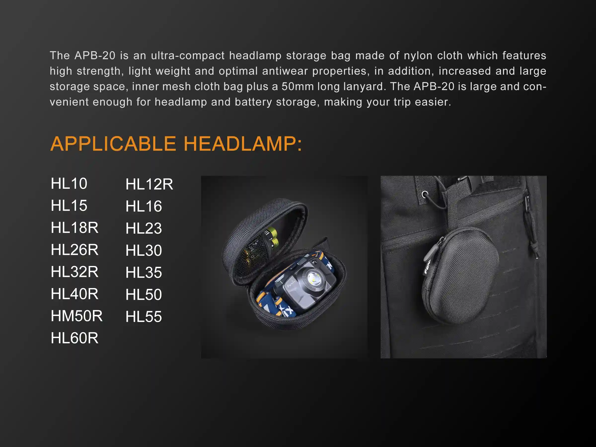 Fenix APB-20 Stirnlampentasche