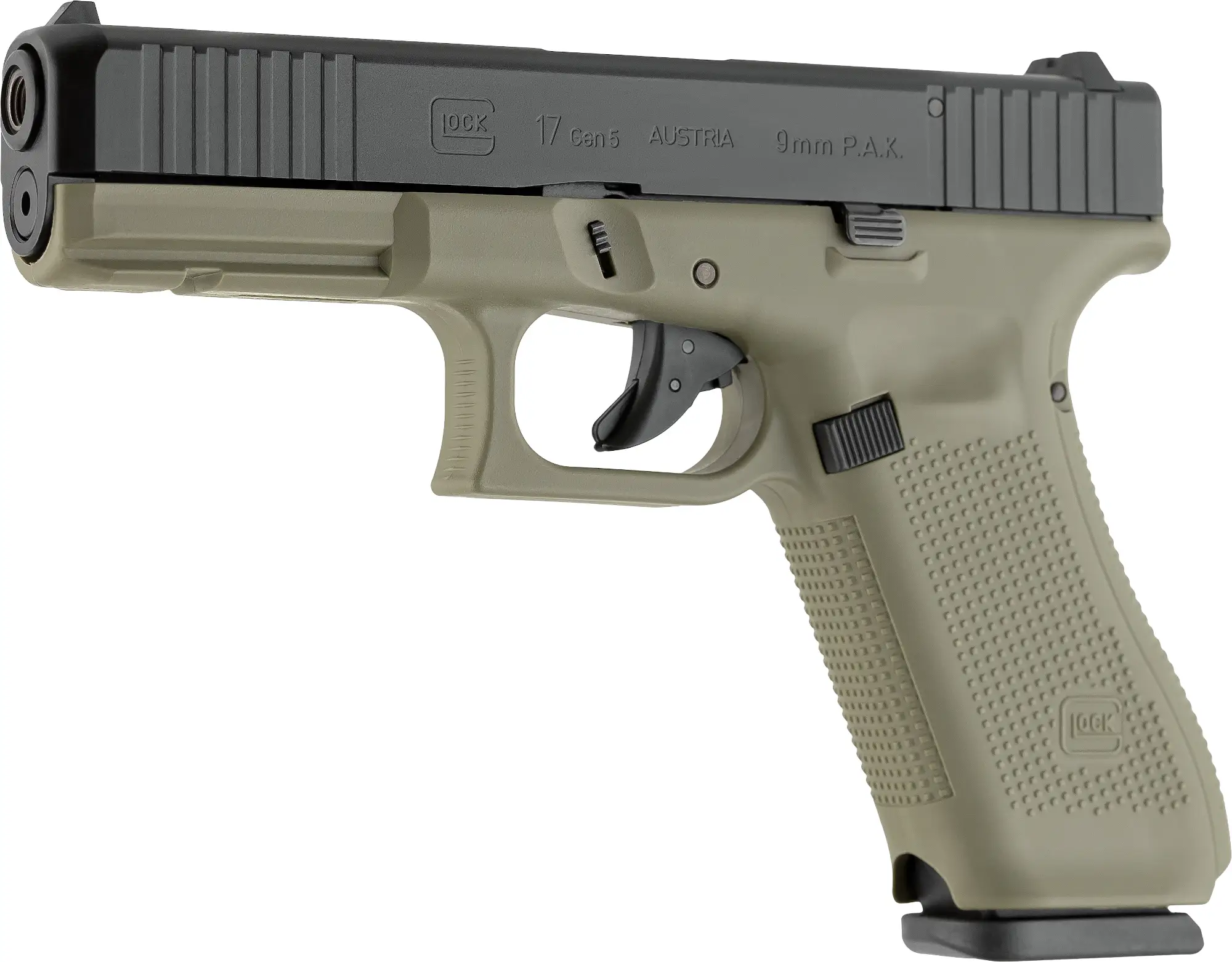 Glock 17 Gen5 Schreckschuss Pistole 9 mm P.A.K. Battlefield Green - Sonderedition -