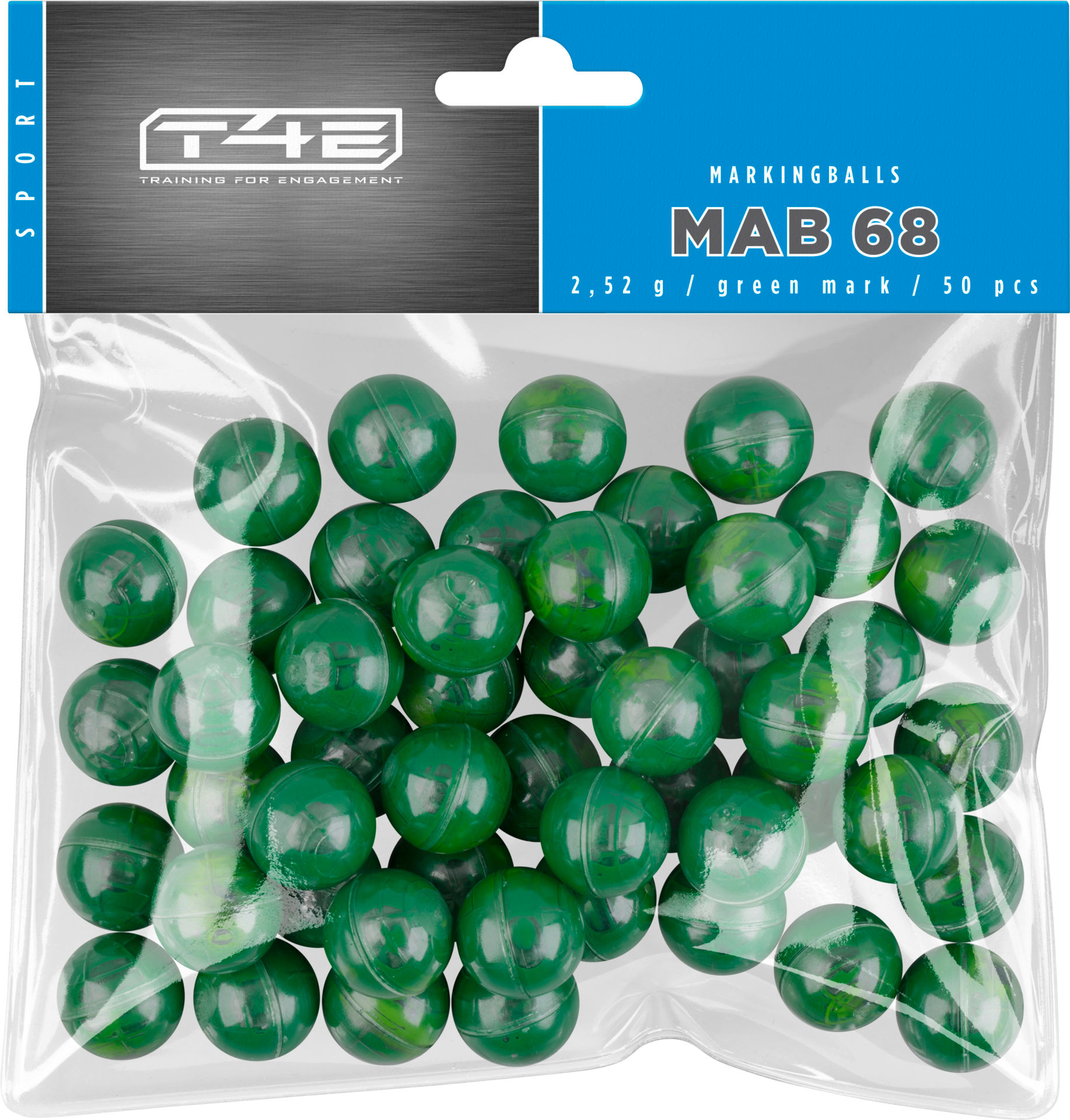 T4E Sport MAB 68 Markingballs Grün Kaliber .68