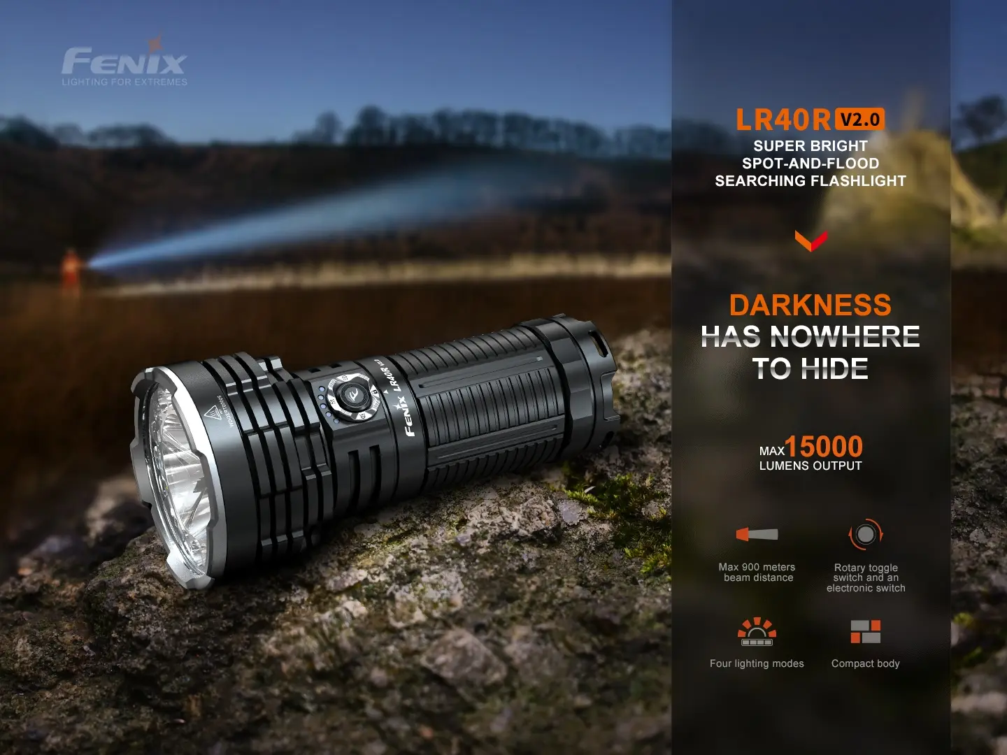 Fenix LR40R V2.0 LED Taschenlampe – 15000 Lumen, USB-C, wiederaufladbar Aktion