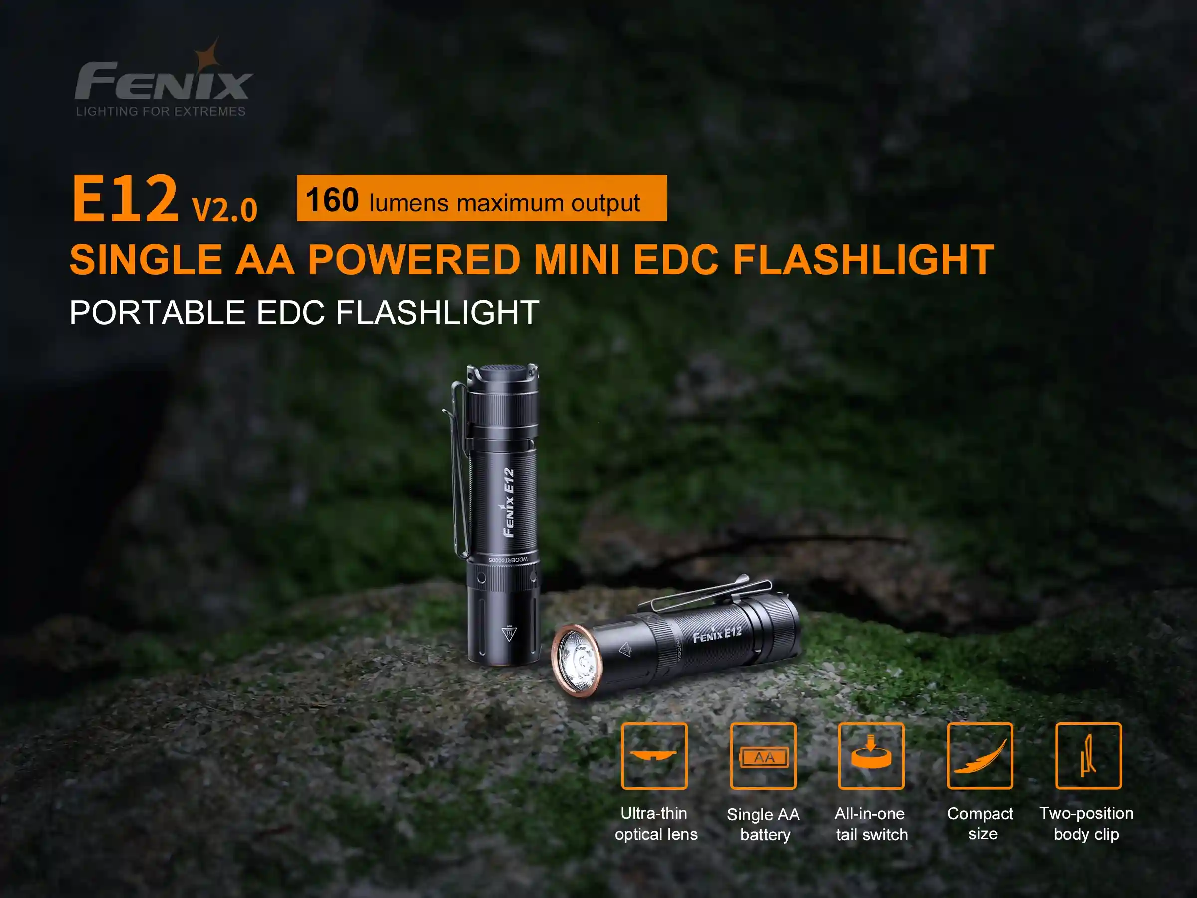 Fenix E12 V2.0 LED Taschenlampe AKTION