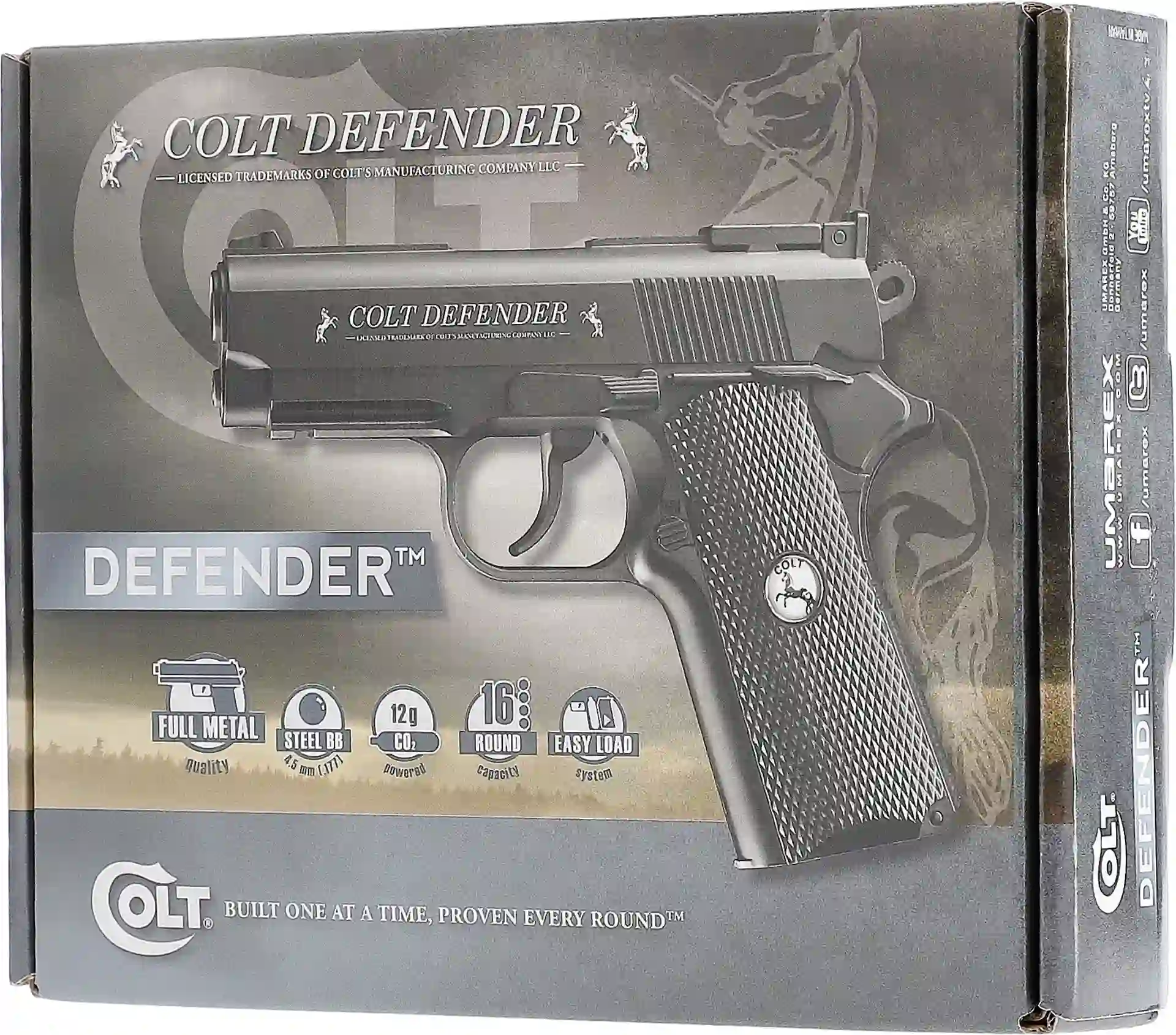 Colt Defender CO2 Pistole 4,5 mm Brüniert Vollmetall