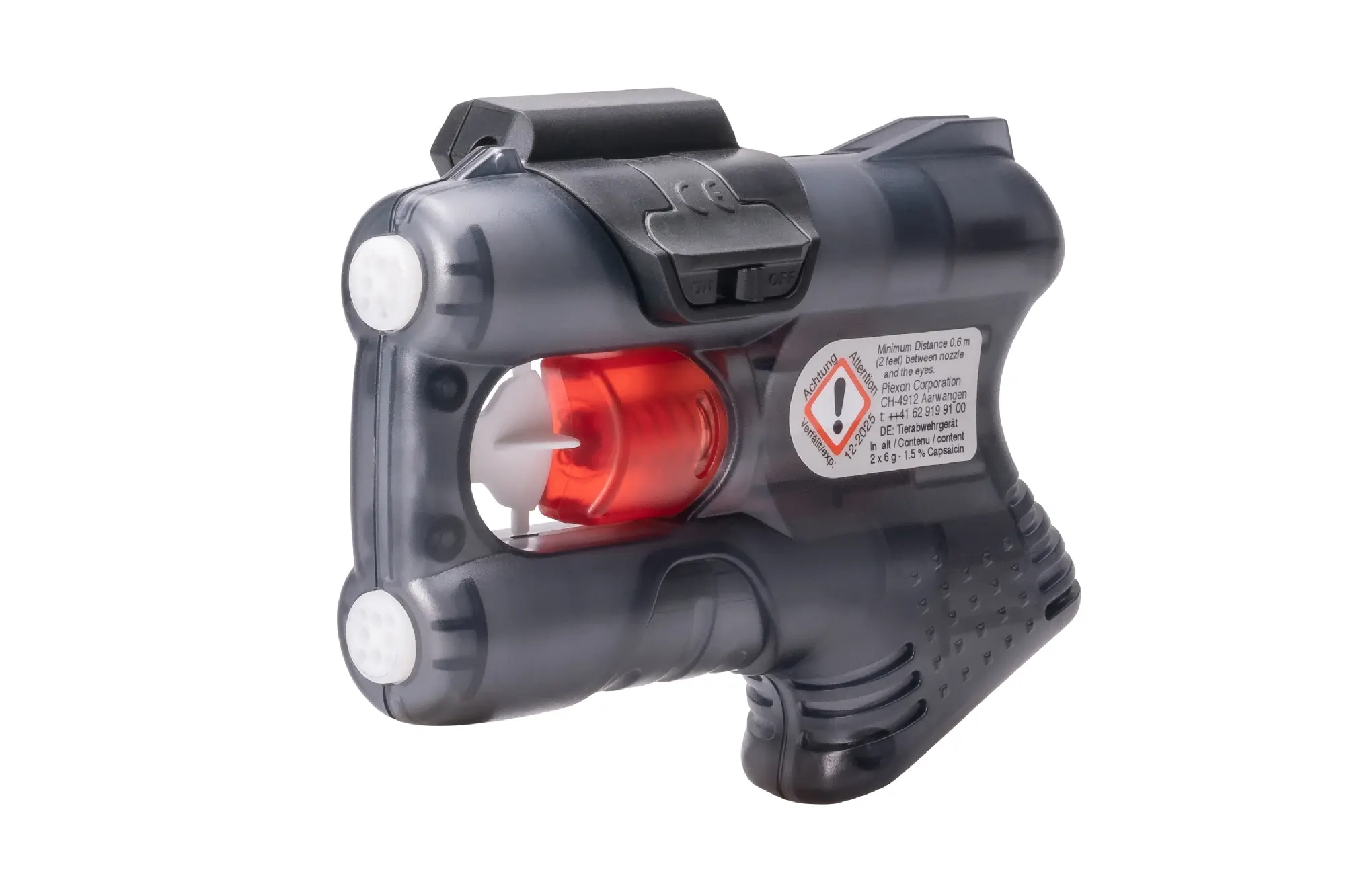 Laser Clip für Piexon Guardian Angel 3 und 4 in schwarz auf dem Abwehrgerät