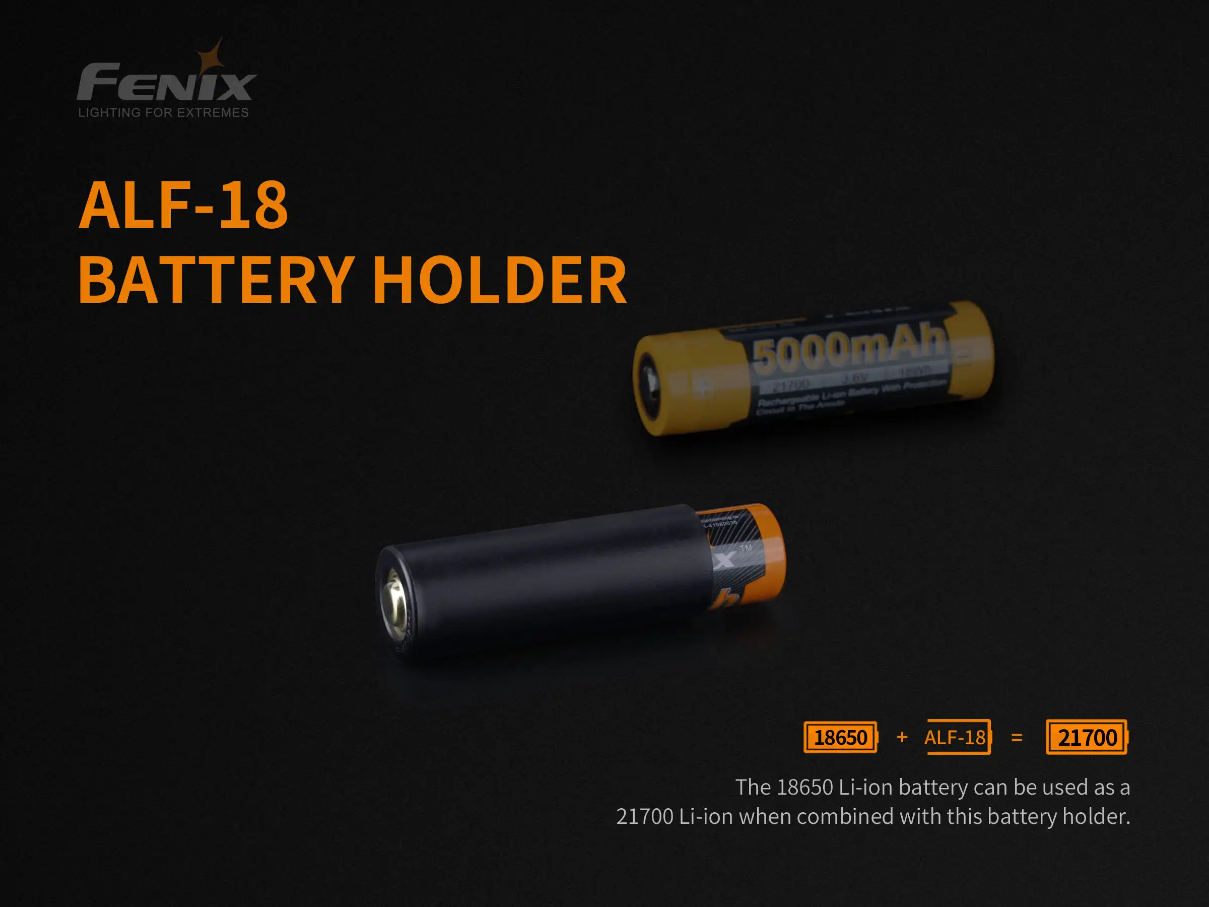 Fenix ALF-18 Adapter für 18650 Akku