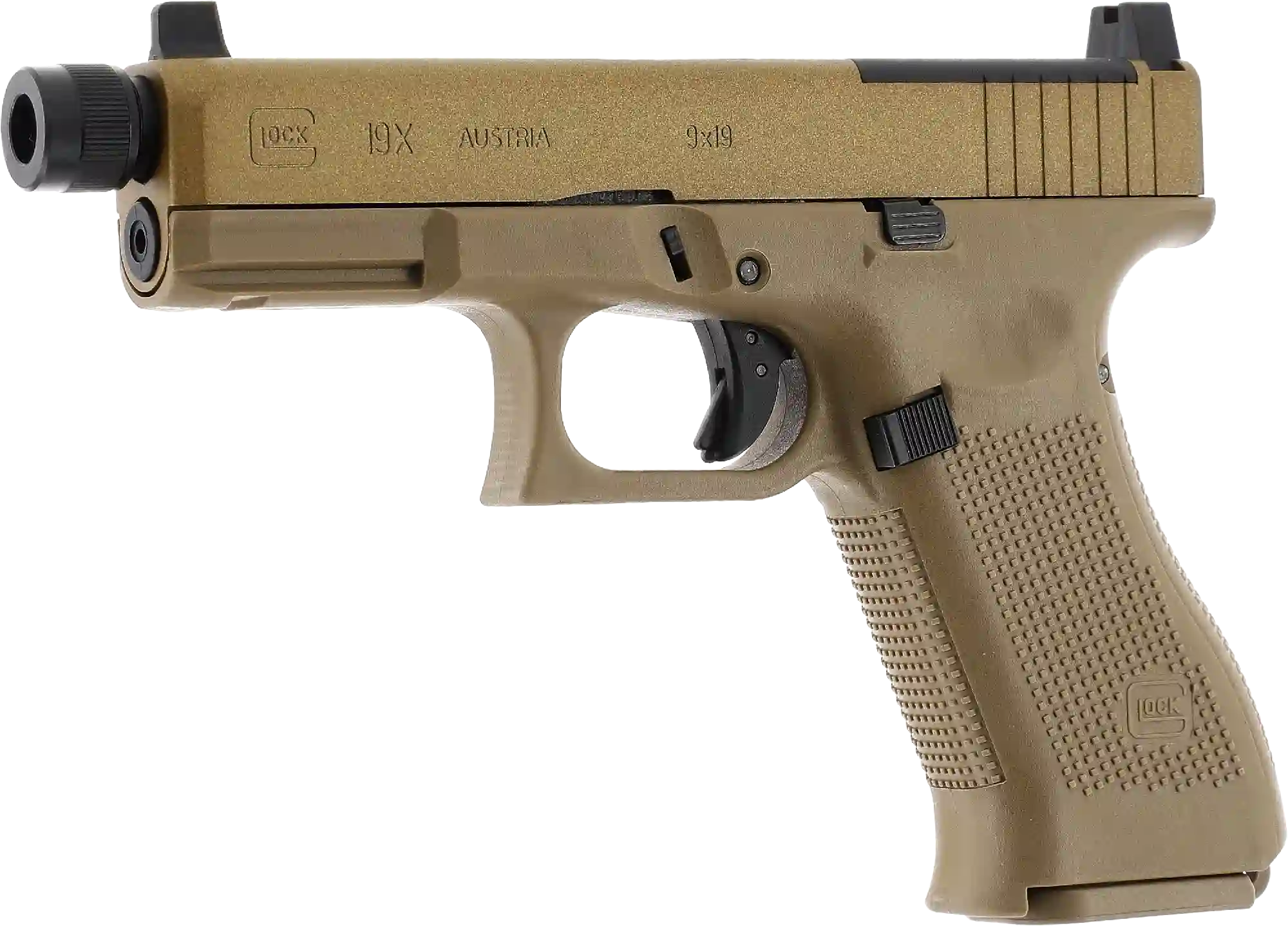 Glock 19X MOS CO2 Pistole mit Mündungsschraube