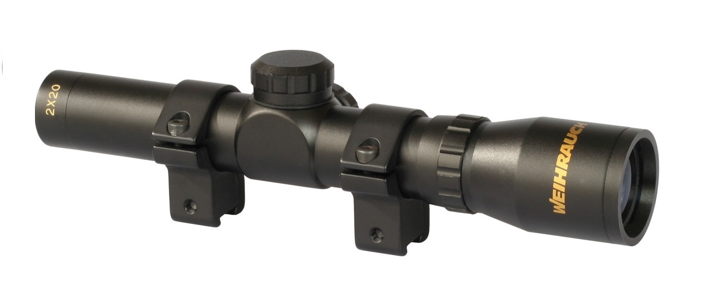 Zfr-P-2-x-20-vorne-jpg1ik0hk5GZmWTbn0RLL3liM4JRue Weihrauch Zielfernrohr 2x20 für Luftpistolen Montage 11 mm Schiene