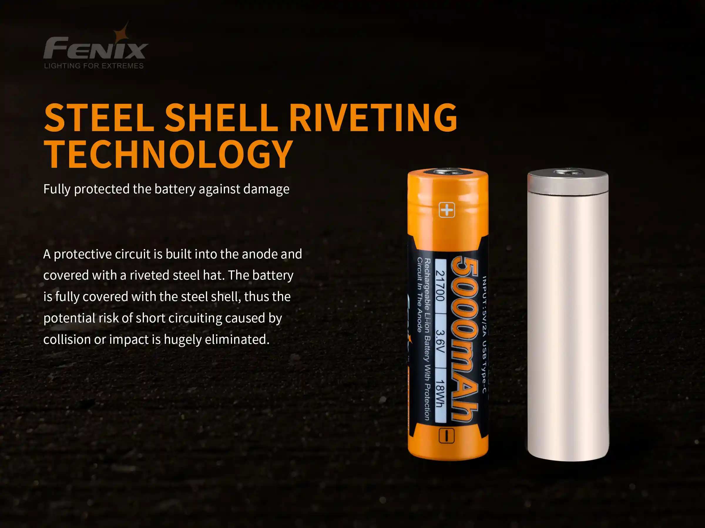Fenix ARB-L21-5000U LiIon Akku 21700